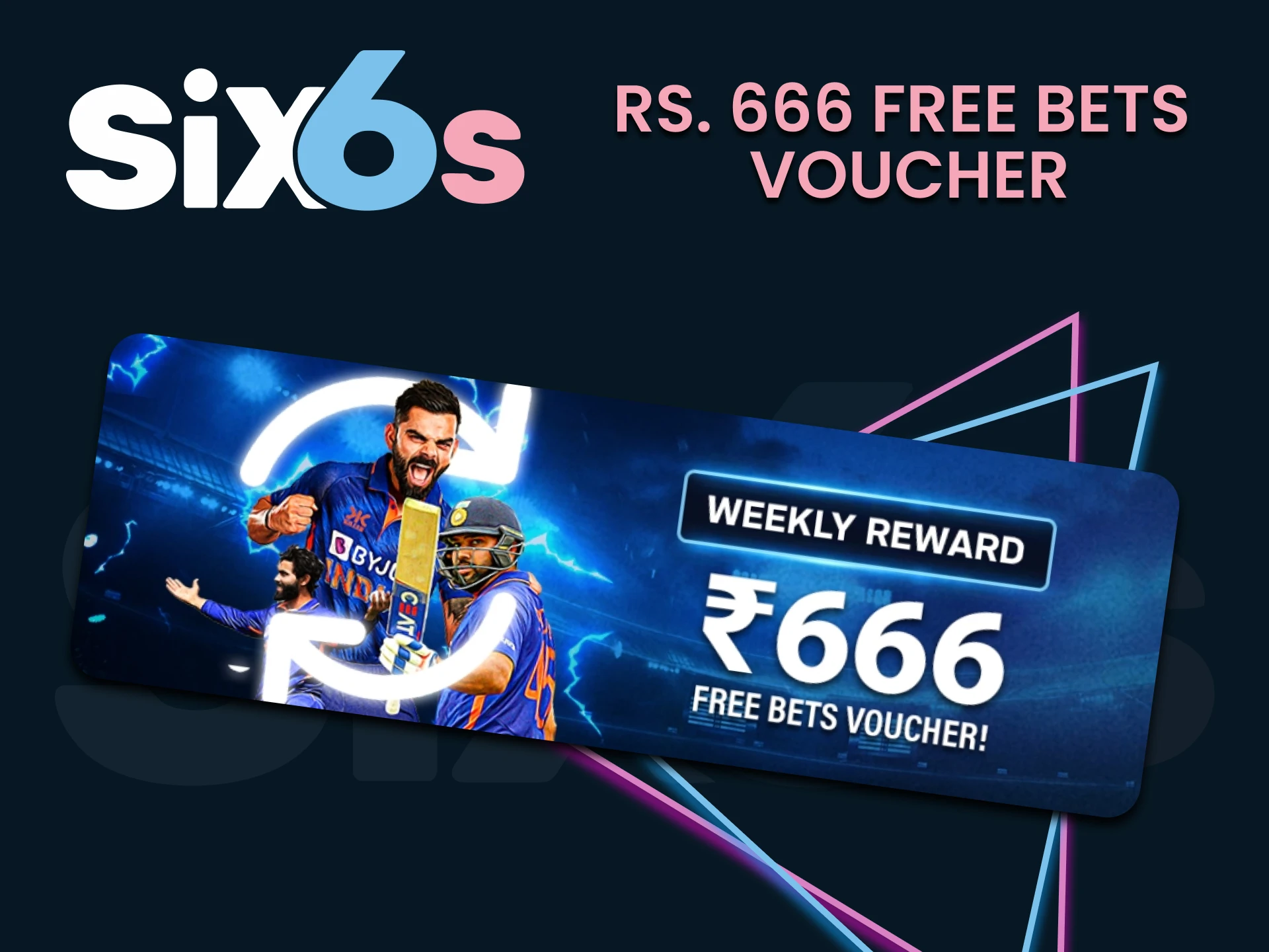 Get your free bet bonus from Six6s.