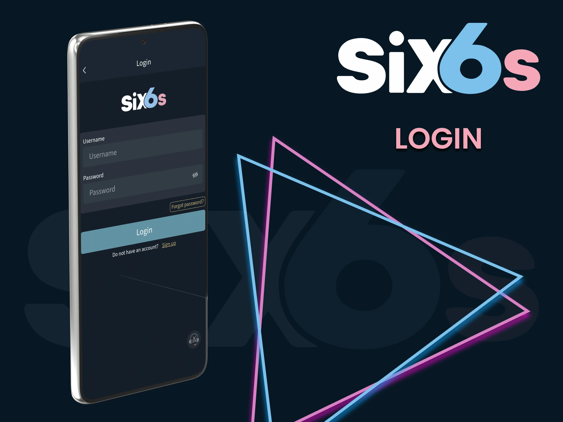 Sign in to your Six6s app account.