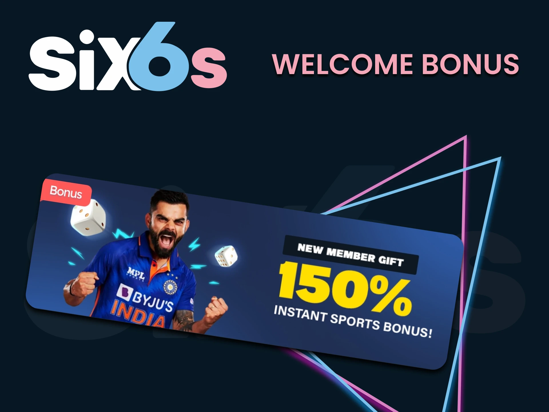 Six6s gives bonuses for betting on kabaddi.