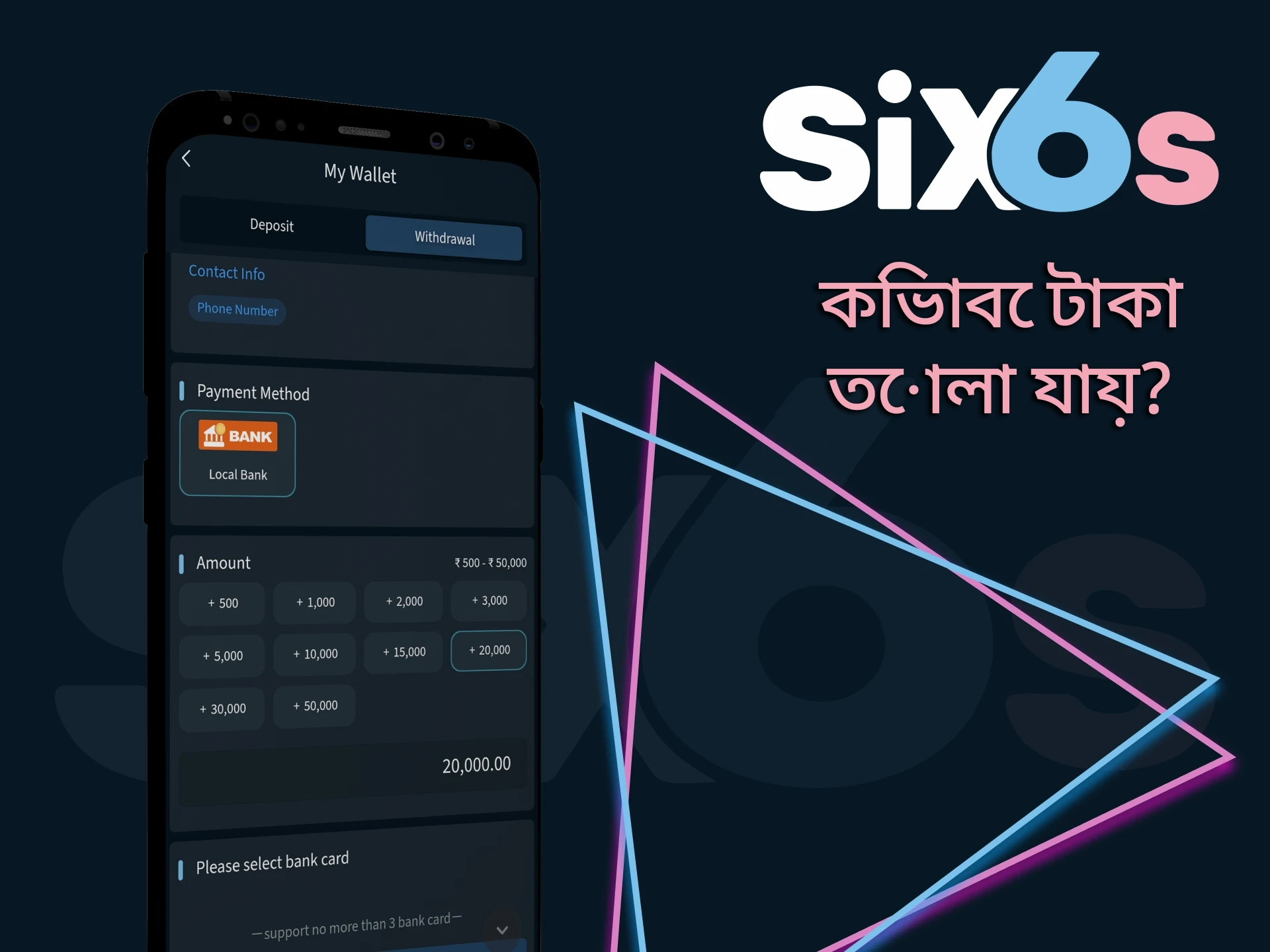 কিভাবে Six6s থেকে তহবিল উত্তোলন করা যায় তা জানুন।