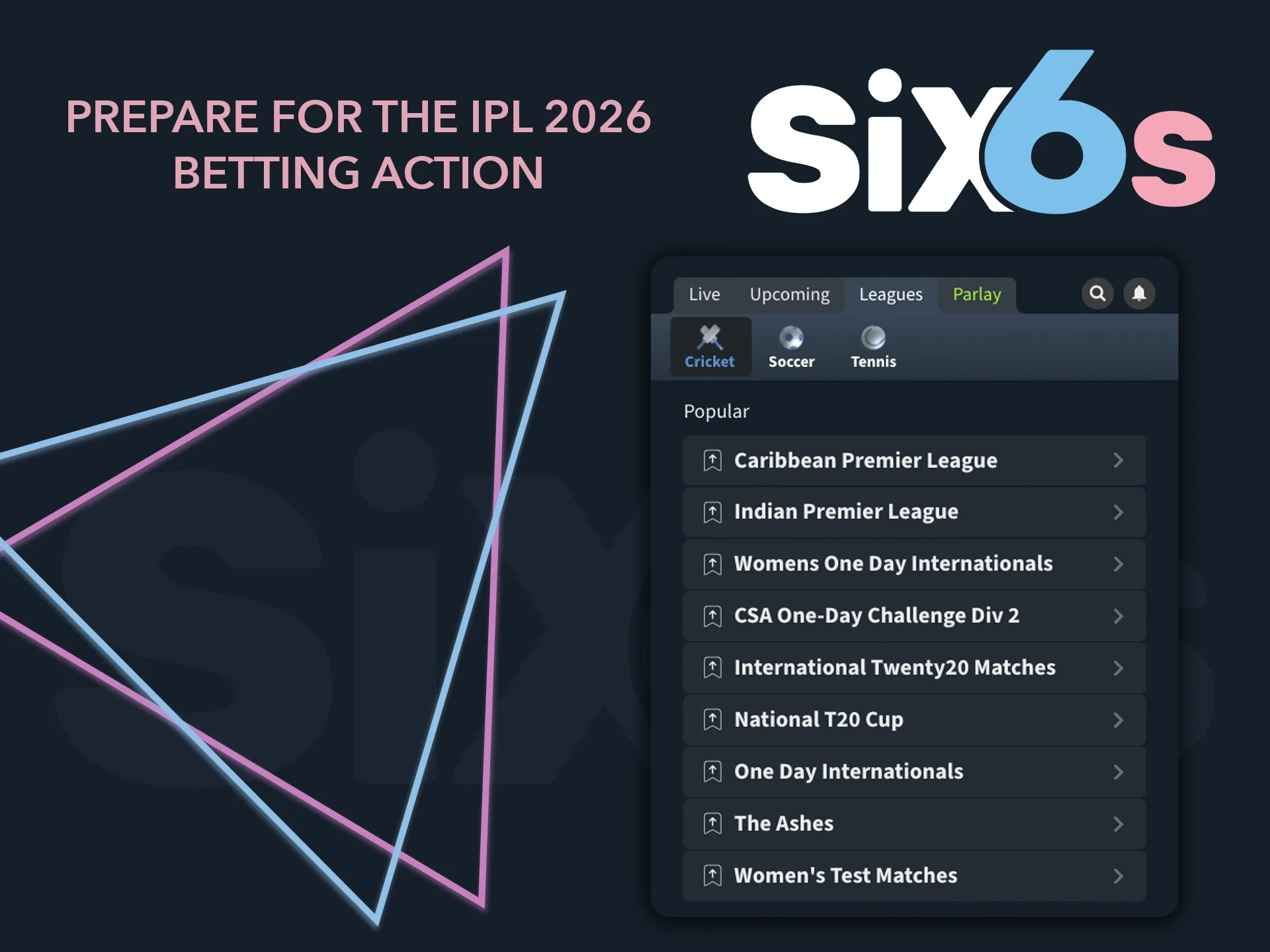 Make predictions on the IPL and win with Six6s bookmaker.